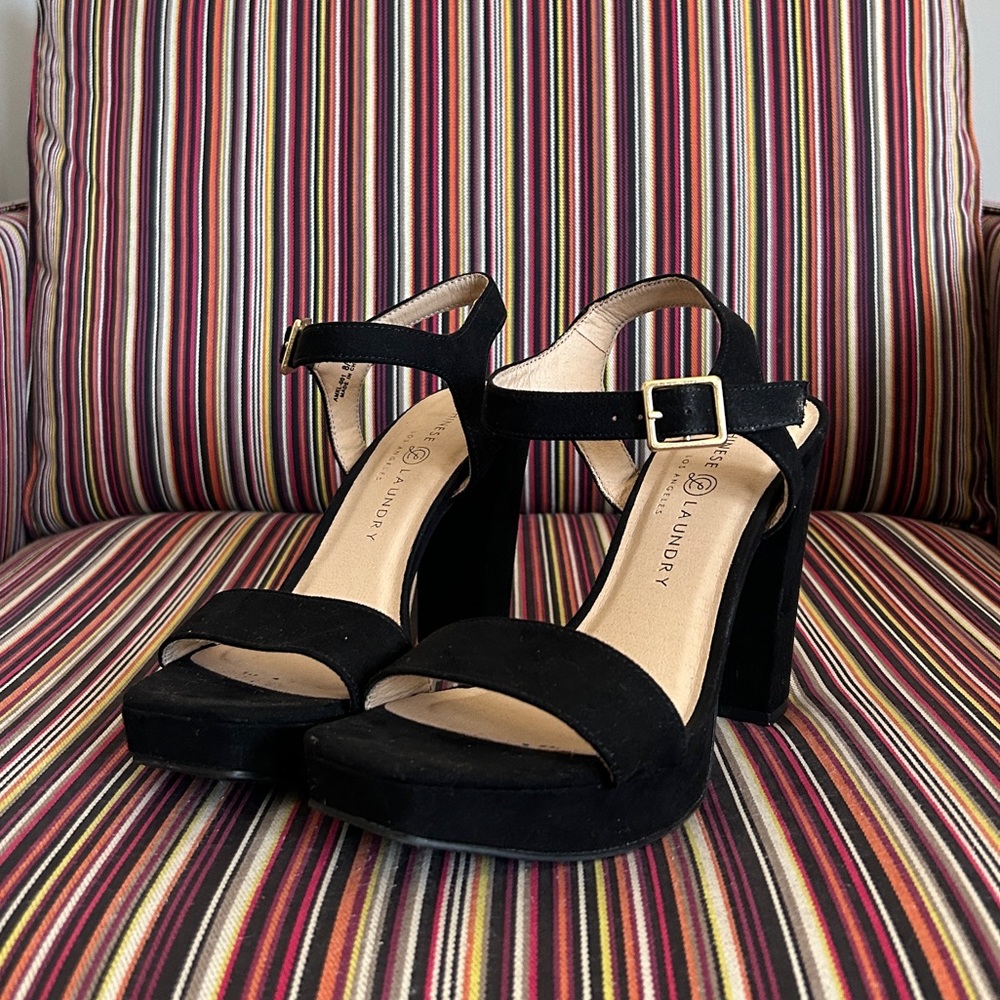 Chinese Laundry Suede Heeled Sandals